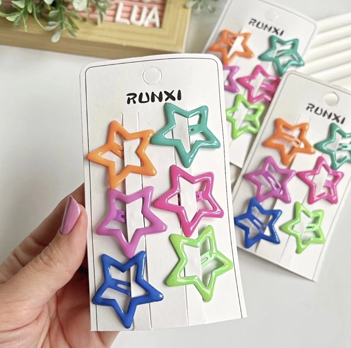 Mini yıldız çıtçıt toka 6lı