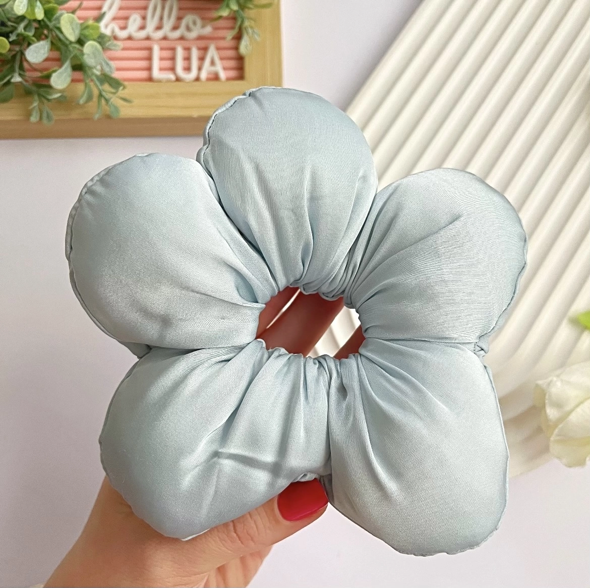 Puffy çiçek mega boy lastik toka adet