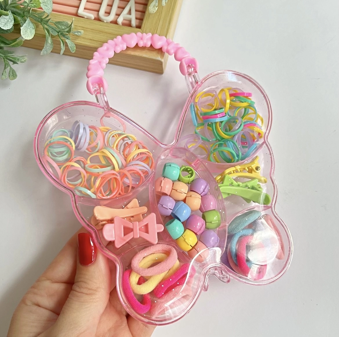 Kelebek kutulu karışık toka seti