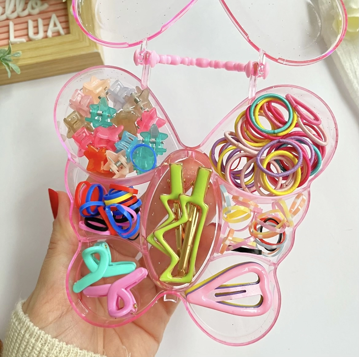 Kelebek kutulu karışık toka seti