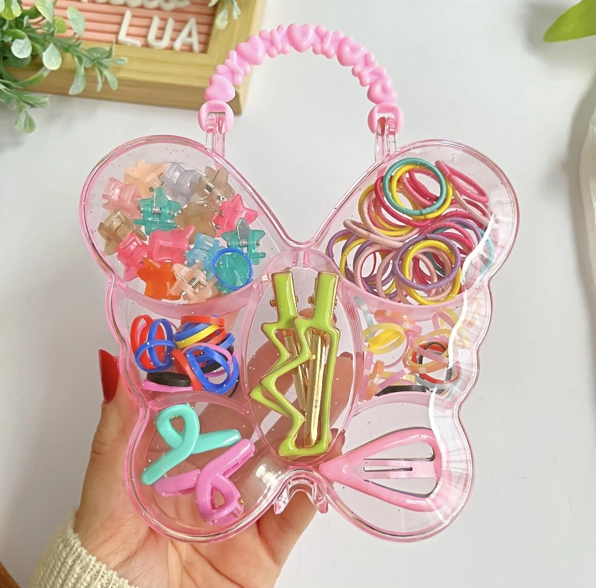 Kelebek kutulu karışık toka seti