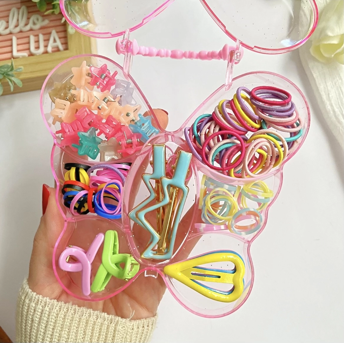 Kelebek kutulu karışık toka seti