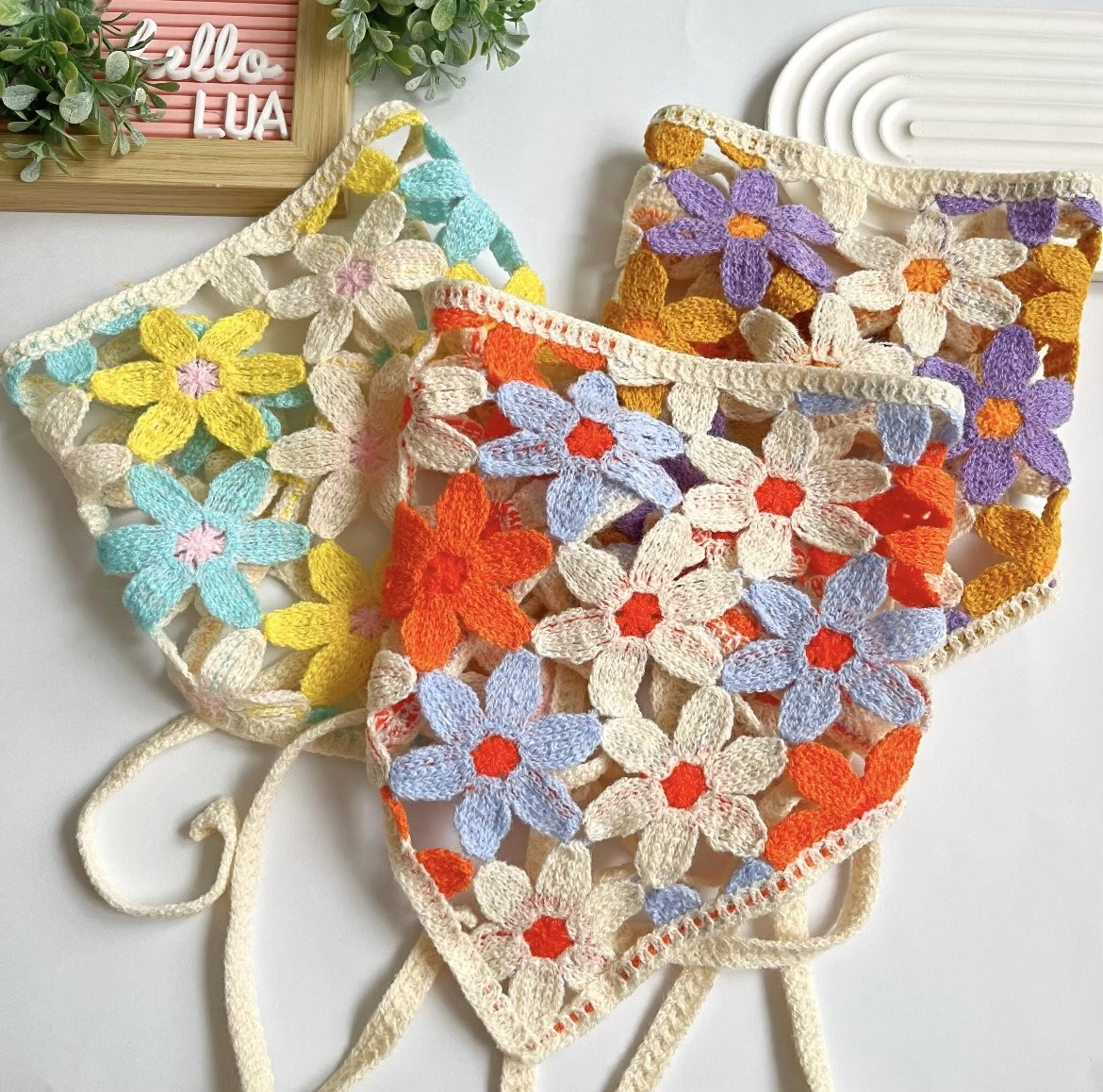 Pinterest örgü bohem Bandana adet 