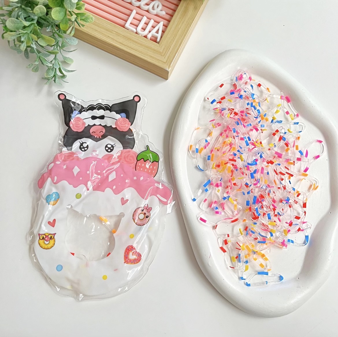 Kuromi paketli lastik toka