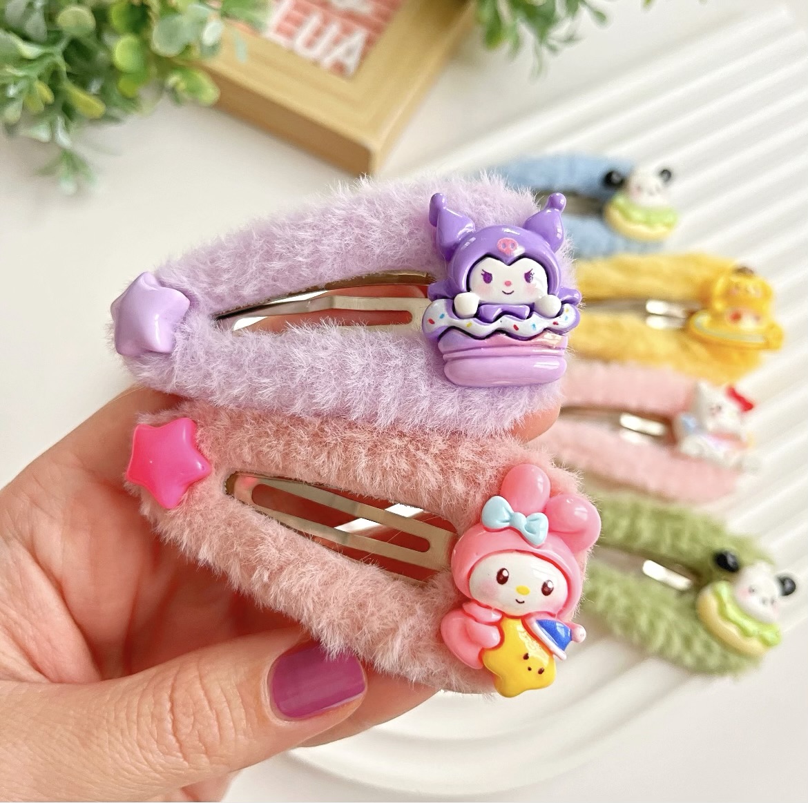 Peluş çıtçıt toka adet