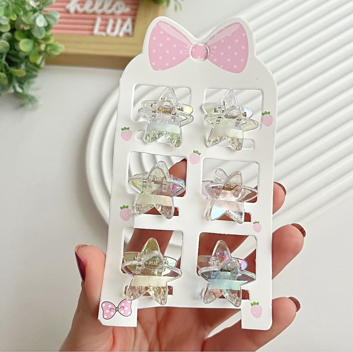 6lı Yıldız mini mandal toka seti