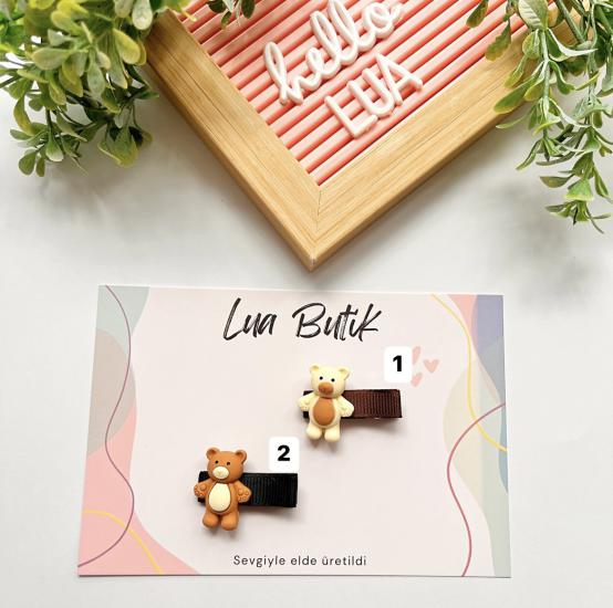 Ayıcık detaylı mini pens toka adet