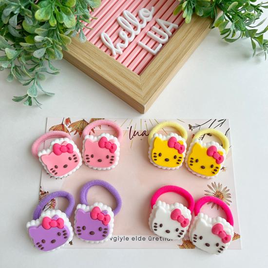 Hello kitty figürlü lastik toka çifti