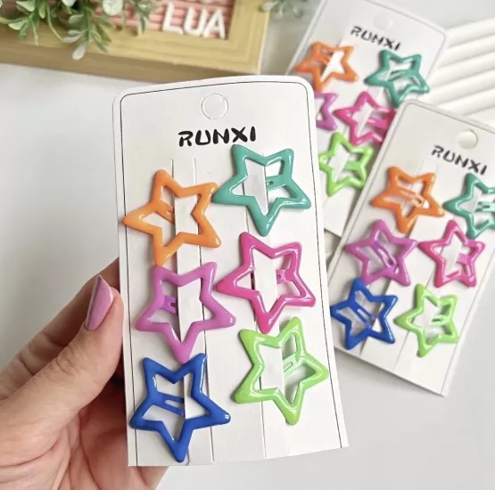 Mini yıldız çıtçıt toka 6lı