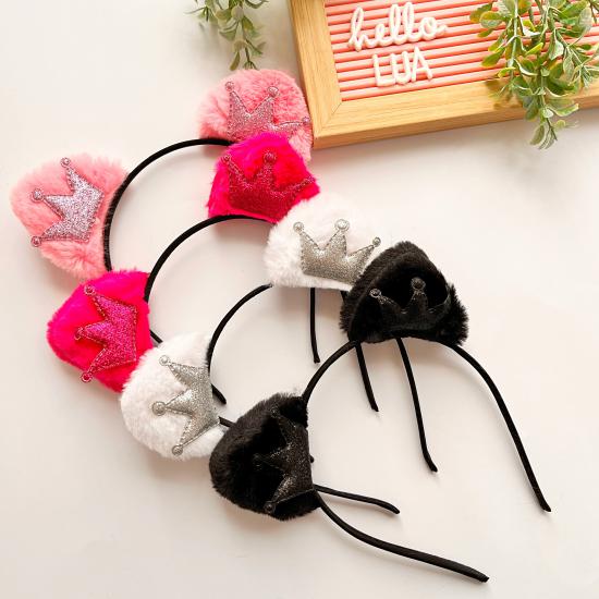 Peluş kulak detaylı taç adet