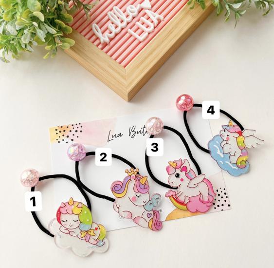 Unicorn figürlü bağlama lastik toka adet