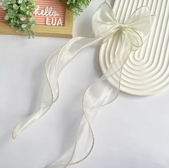 Sim detaylı tül fiyonk otomatik toka