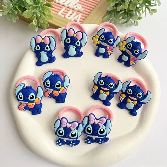 Stitch figürlü lastik toka çifti