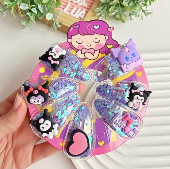 Kuromi figürlü çıtçıt toka seti
