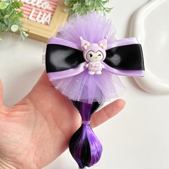 Kuromi figürlü bonbon saç detaylı lastik toka adet
