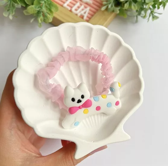 Sevimli kedi figürlü lastik toka adet