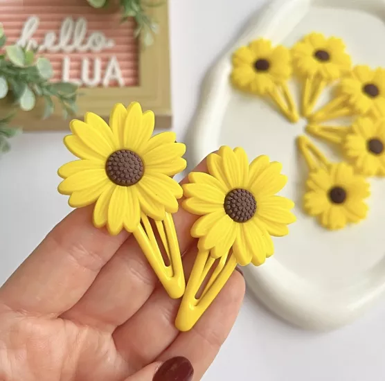 Ayçiçeği çıtçıt toka çifti