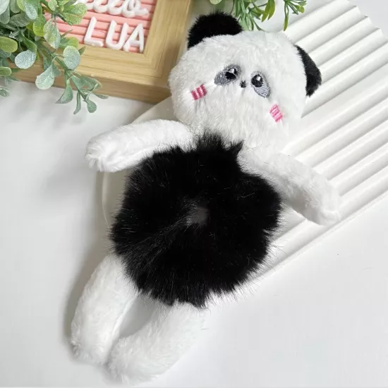 Sevimli panda peluş lastik toka adet 