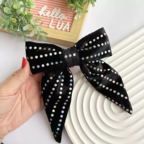 Kadife kurdele fiyonk otomatik toka