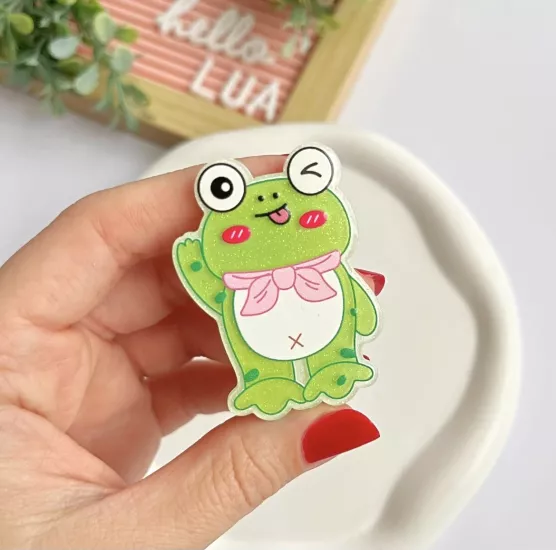 Işıklı kurbağa pens toka 