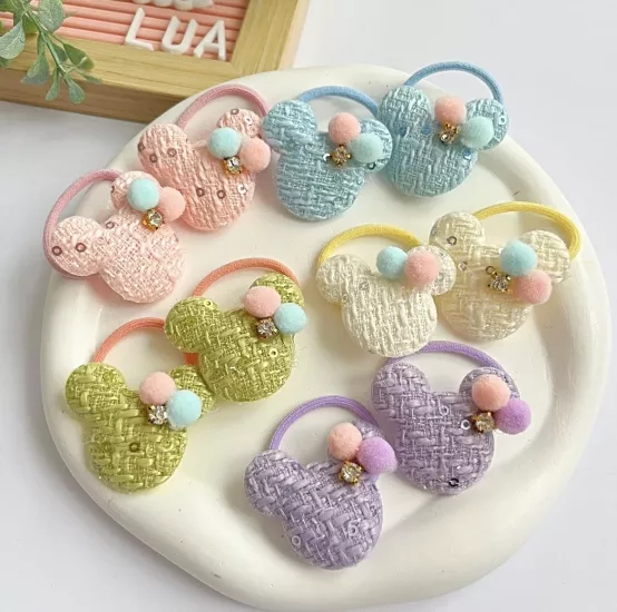 Mickey figürlü lastik toka çifti