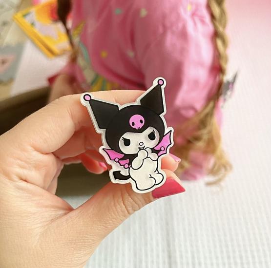 Işıklı Kuromi figürlü pens toka adet 