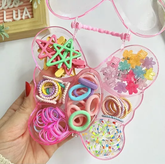 Kelebek kutulu karışık toka seti