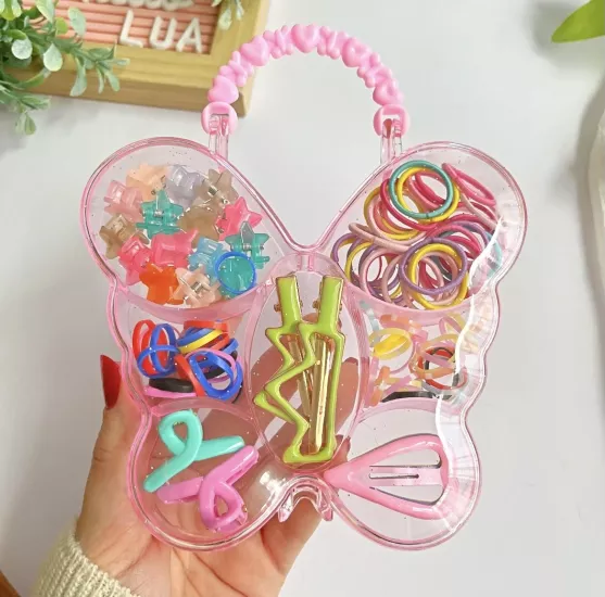 Kelebek kutulu karışık toka seti