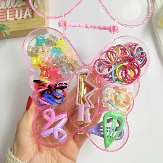 Kelebek kutulu karışık toka seti