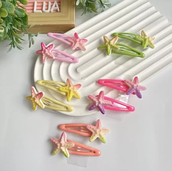 Deniz yıldızı figürlü çıtçıt toka çifti