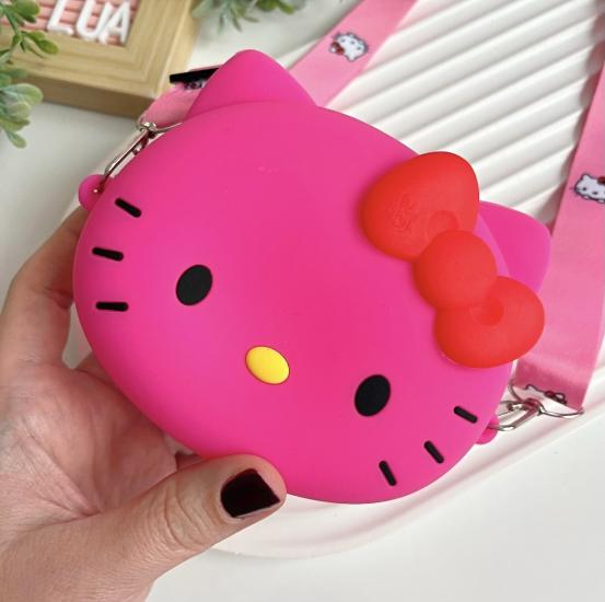 Mini silikon hello kitty çanta
