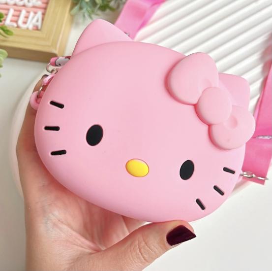 Mini silikon hello kitty çanta