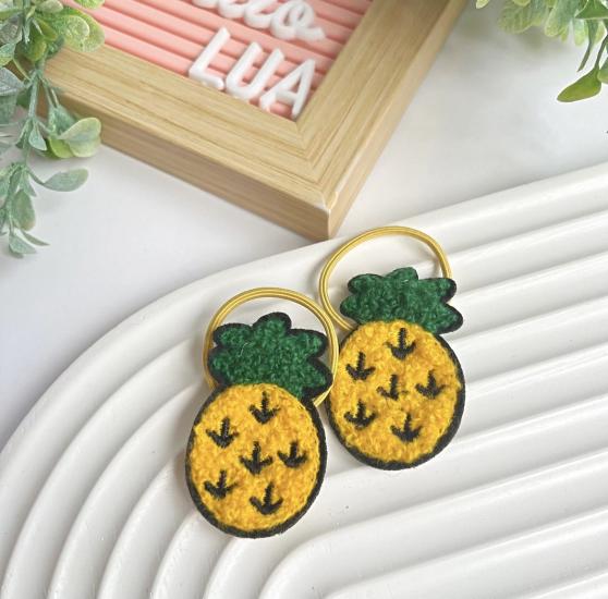 Ananas figürlü lastik toka çifti