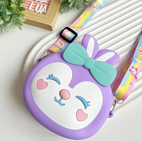 Sevimli mini tavşan silikon çanta