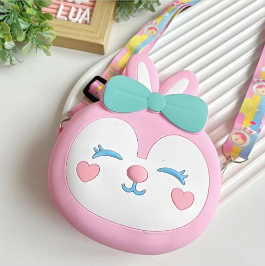 Sevimli mini tavşan silikon çanta