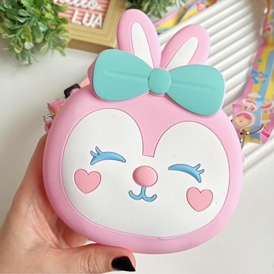 Sevimli mini tavşan silikon çanta