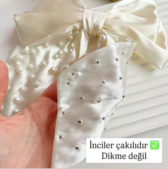 İnci detaylı mega Fiyonk otomatik toka 