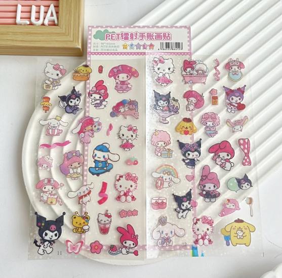 Kuromi karışık şeffaf sticker seti