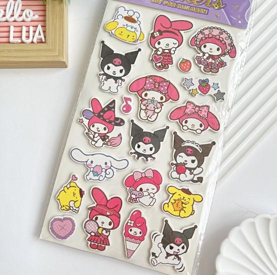 Kuromi karışık eva sticker seti