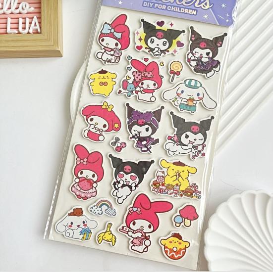 Kuromi karışık eva sticker seti