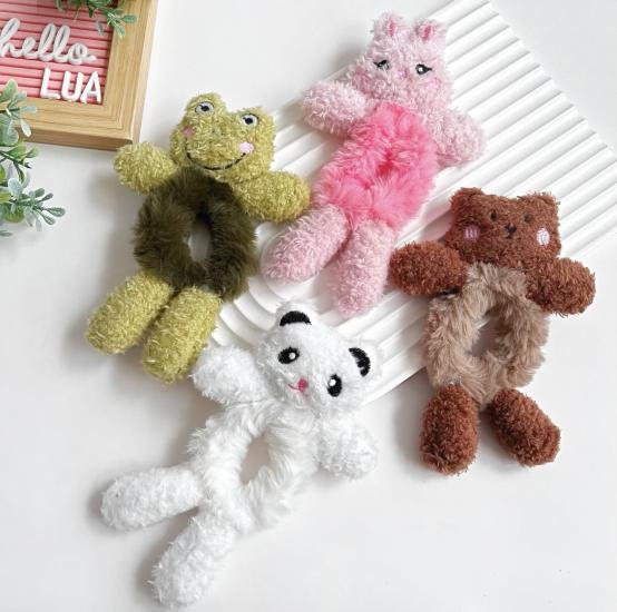 Sevimli figür detaylı peluş lastik toka adet
