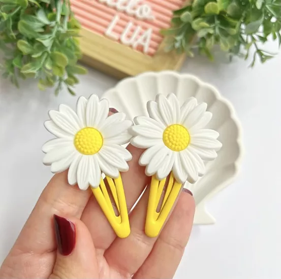 Papatya figürlü çıtçıt toka çifti