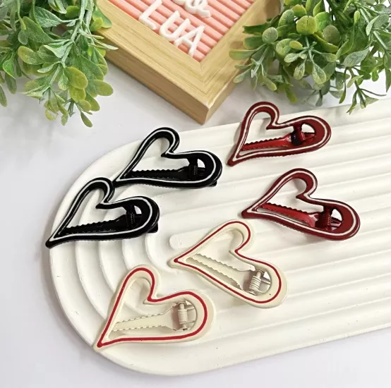 Kalp figürlü pens toka çifti