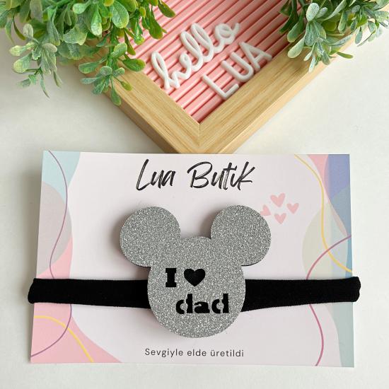 I love dad figürlü yumuşak saç bando