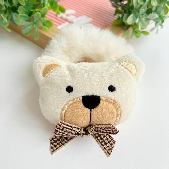 Büyük boy ayıcık detaylı peluş lastik toka adet