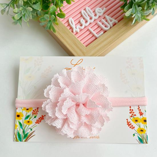Pembe yumuşak saç bandı