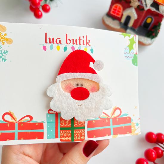 Noel baba figürlü yeniyıl pens toka adet