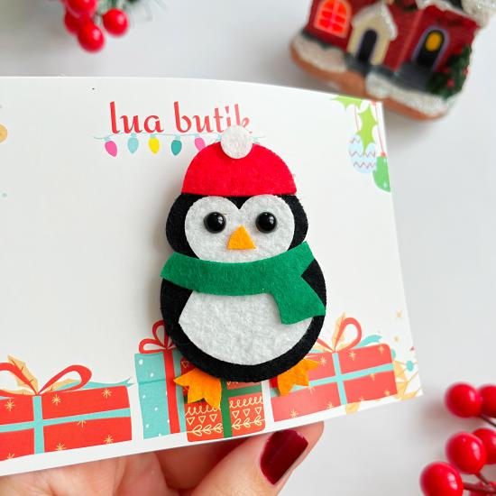 Penguen figürlü yeniyıl pens toka adet