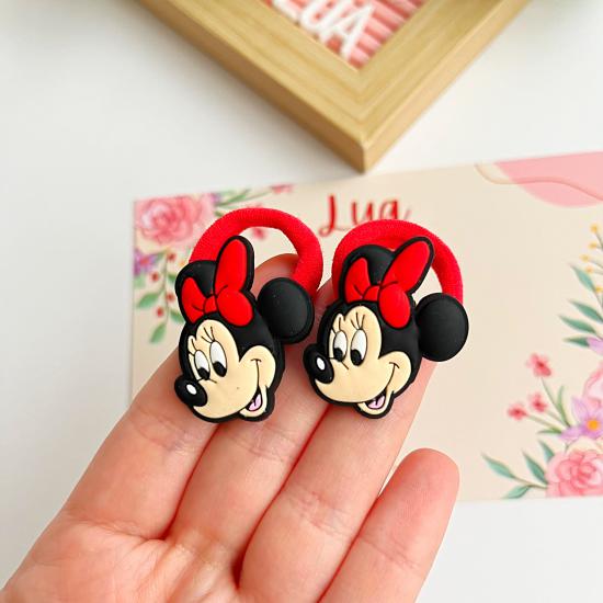 Minnie mouse figürlü lastik toka çifti
