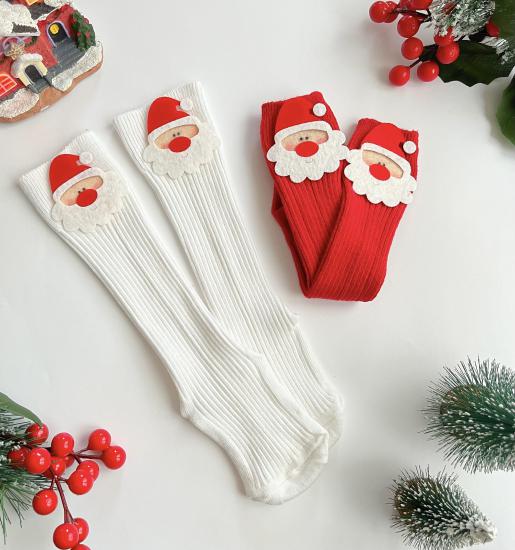 Noelbaba figürlü yılbaşı dizaltı çorap